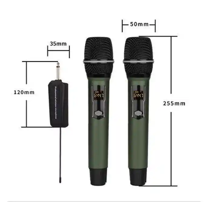 Shengfu CP-110CD Professional Rechargeable UHF Wireless Interview Dual Microphone